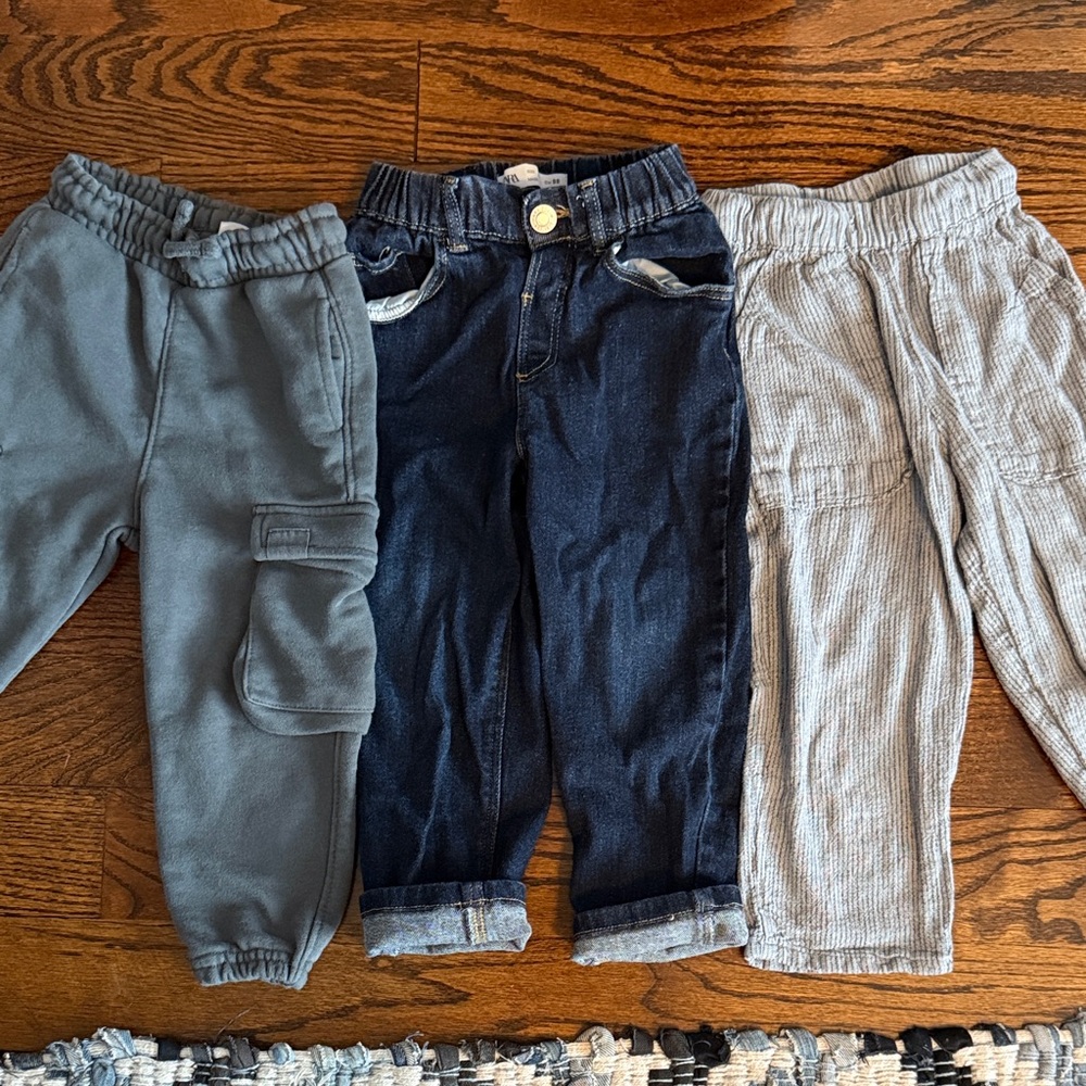 Zara Kids Jeans Set - Charcoal, Navy, Light Gray